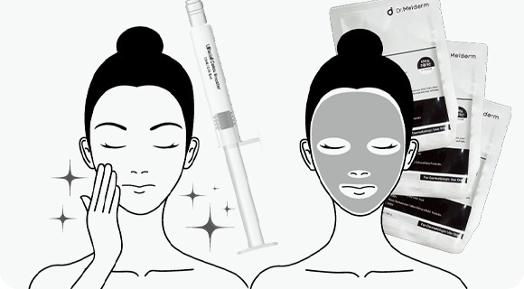 울페이셜 프로그램의 피부관리 단계를 나타낸 설명 이미지